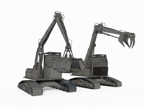 Construction machinery excavator 3D Model