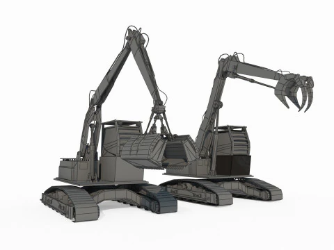 Construction machinery excavator 3D Model
