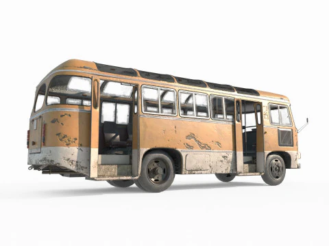 पुराना मिनीबस 3D मॉडल