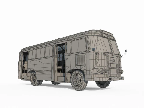 Old minibus 3D Model