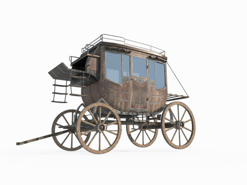 Old style carriage 3D Model