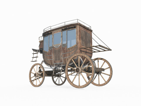 Old style carriage 3D मॉडल