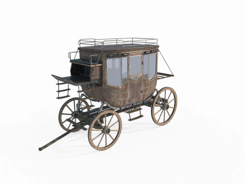 Old style carriage 3D Model
