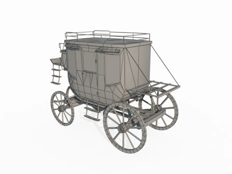 Old style carriage 3D Model