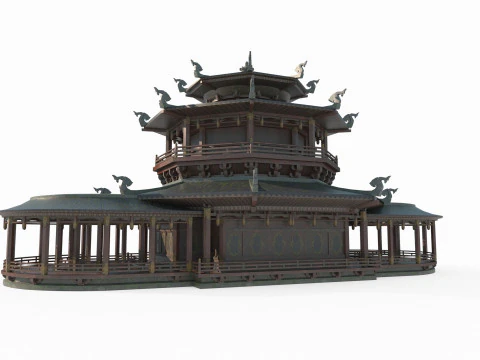 A large palace reception center 3D Model