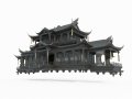 Ancient floating palaces in Asia 3D Модель