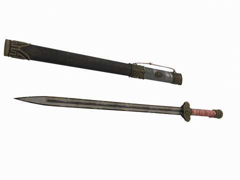 Ancient Asian Sword Modello 3D