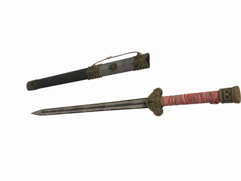 Pedang Asia Kuno Model 3D