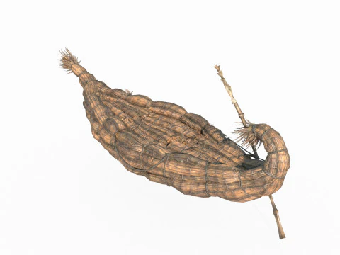 Ancient straw boats 3D Model