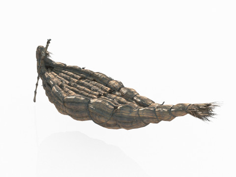 Ancient straw boats 3D 모델