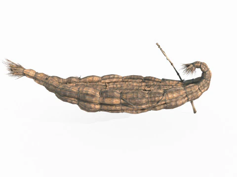 Ancient straw boats 3D Model