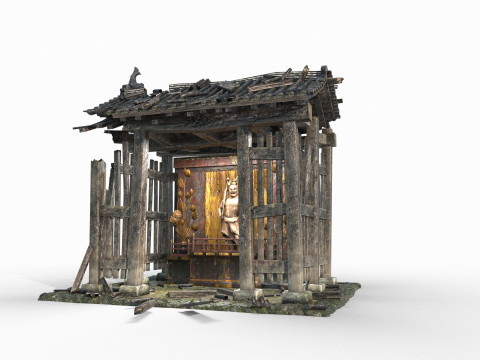 Asian ancient architectural shrines 3D 模型
