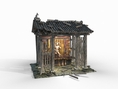 Asian ancient architectural shrines 3D 模型