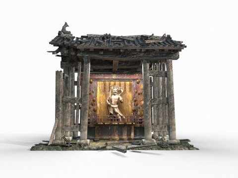 Asian ancient architectural shrines 3D 模型