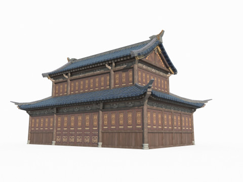 Asian Ancient Architecture Store 3D Model