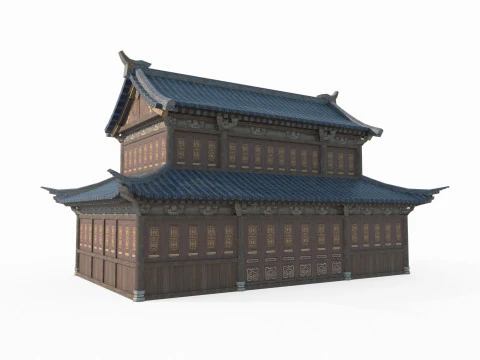 Asian Ancient Architecture Store 3D Model