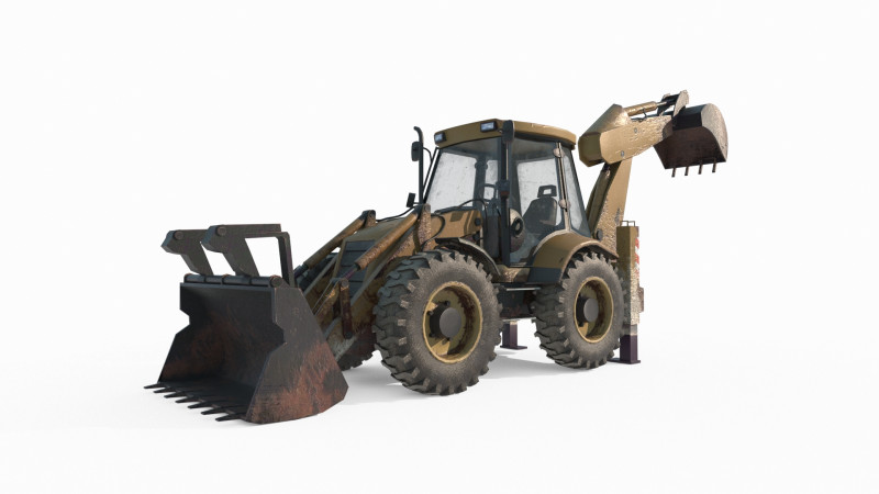 Multi functional engineering vehicle excavator 3Dモデル .c4d .max .obj .3ds .fbx .stl .blend 
