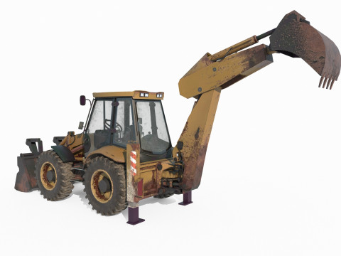 Multi functional engineering vehicle excavator 3Dモデル