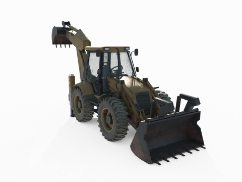Multi functional engineering vehicle excavator 3Dモデル