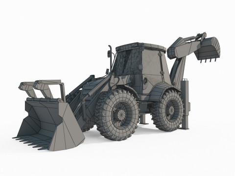 Multi functional engineering vehicle excavator 3Dモデル