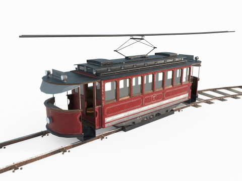 Retro carrying tram Modelo 3D