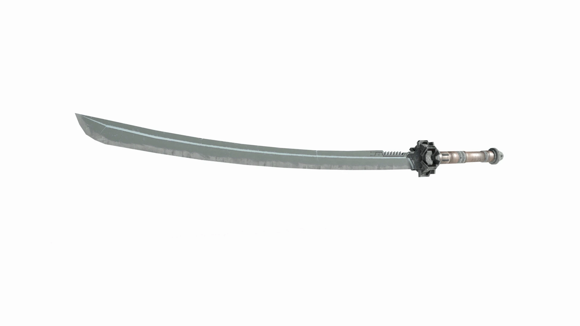 Science fiction style samurai sword 3D Model .c4d .max .obj .3ds .fbx .stl .blend