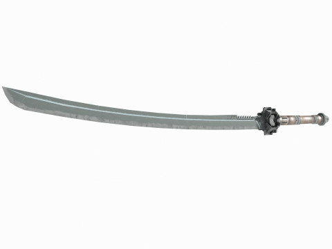 Science fiction style samurai sword Modello 3D