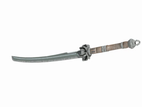 Science fiction style samurai sword 3D Model