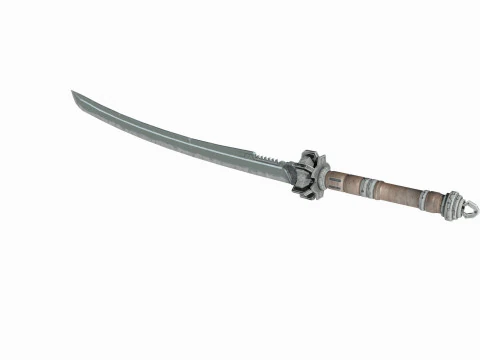 Science fiction style samurai sword 3D Model