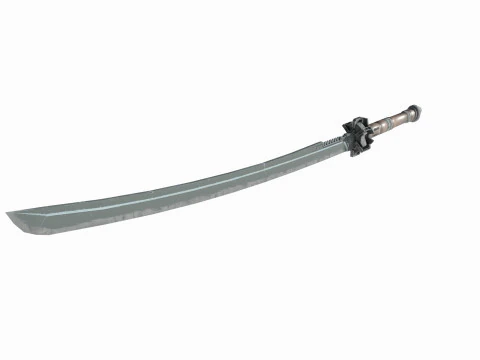 Science fiction style samurai sword 3D Model