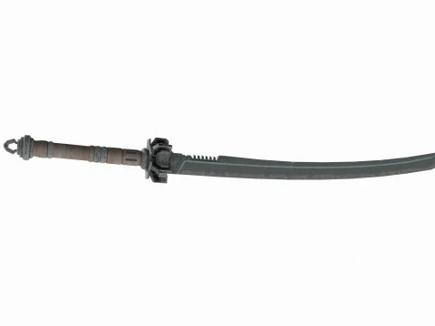 Science fiction style samurai sword 3D Model
