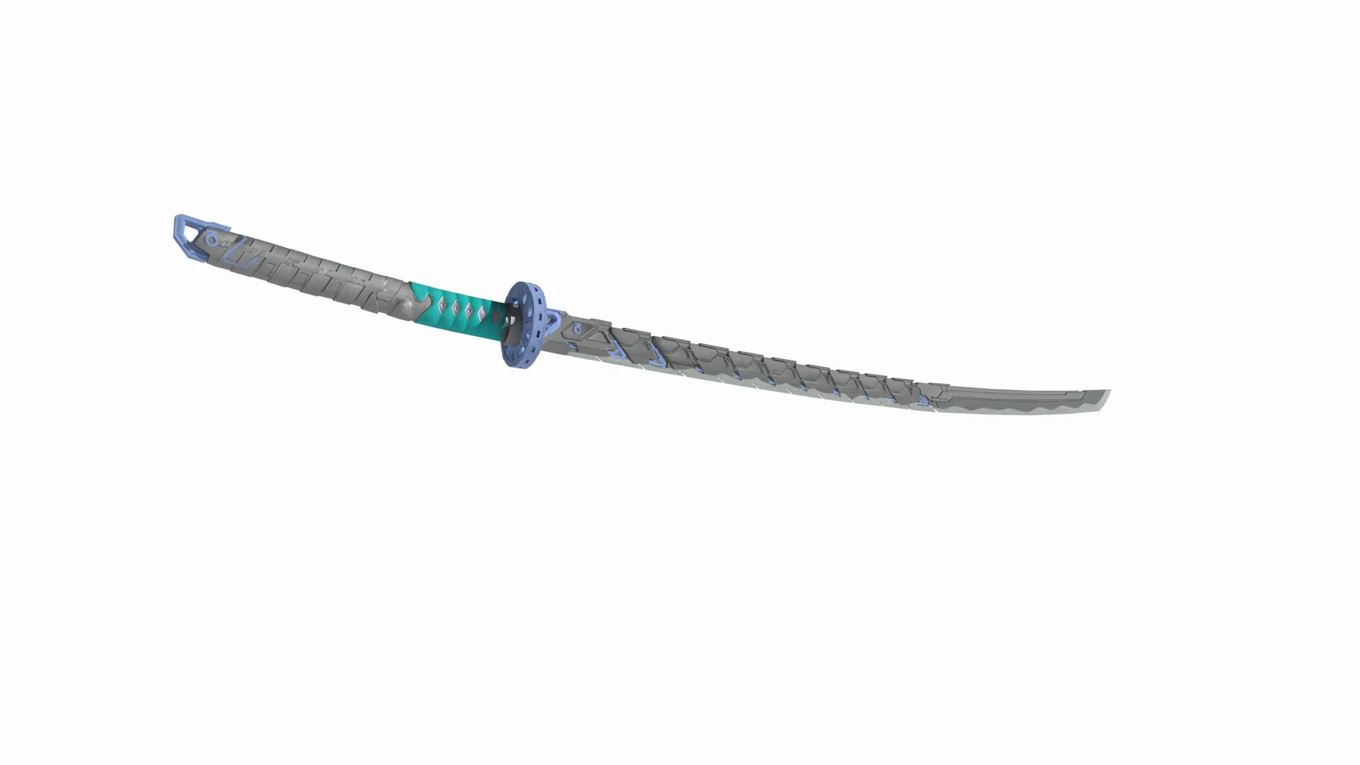 Wasteland style samurai sword 3D Model .c4d .max .obj .3ds .fbx .stl .blend