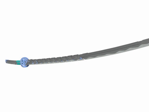 Wasteland style samurai sword 3D Model