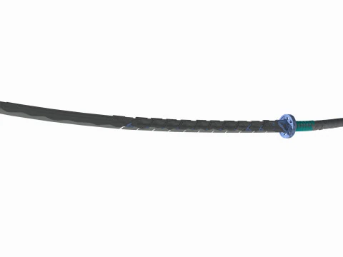 Wasteland style samurai sword 3D Model