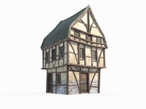Medieval architecture urban housing 3D Модель