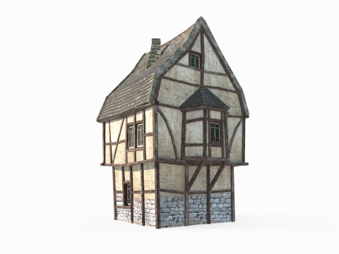 Medieval architecture urban housing 3D Model