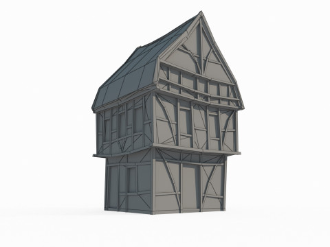 Medieval architecture urban housing 3D Model