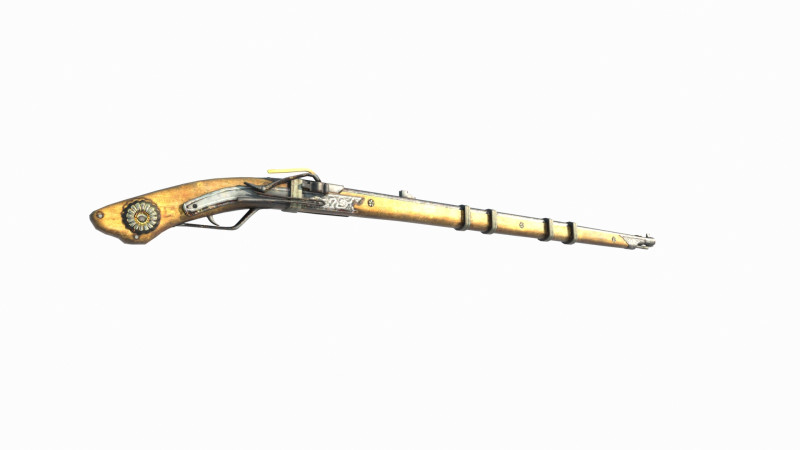 Ancient weapon matchlock 3D मॉडल .c4d .max .obj .3ds .fbx .stl .blend 