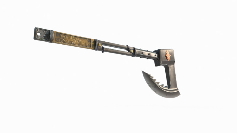 Ancient cold weapon axe 3D Model .c4d .max .obj .3ds .fbx .stl .blend 