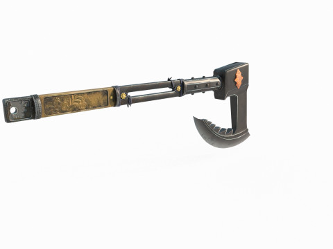 Ancient cold weapon axe 3D Model