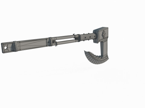 Ancient cold weapon axe 3D Model