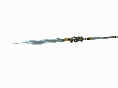 Ancient cold weapon long spear Modello 3D