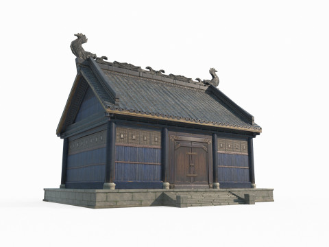 Asian ancient architecture palace Modelo 3D