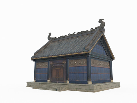 Asian ancient architecture palace Modelo 3D