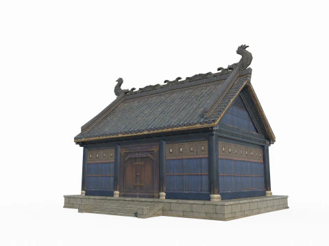 Asian ancient architecture palace 3D Model
