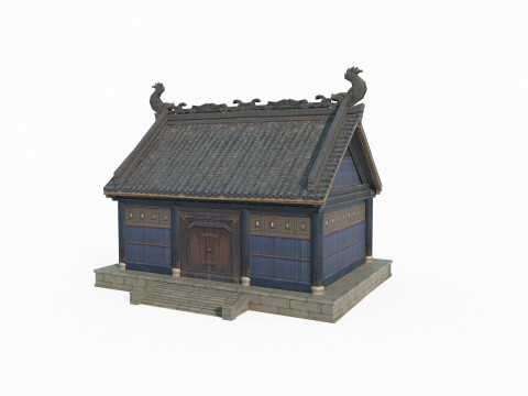 Asian ancient architecture palace Modelo 3D