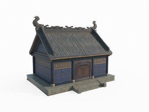 Asian ancient architecture palace Modelo 3D