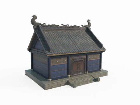 Asian ancient architecture palace 3D Model
