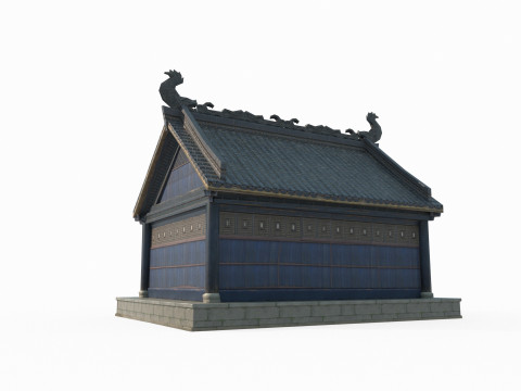 Asian ancient architecture palace Modelo 3D