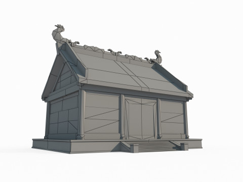 Asian ancient architecture palace Modelo 3D
